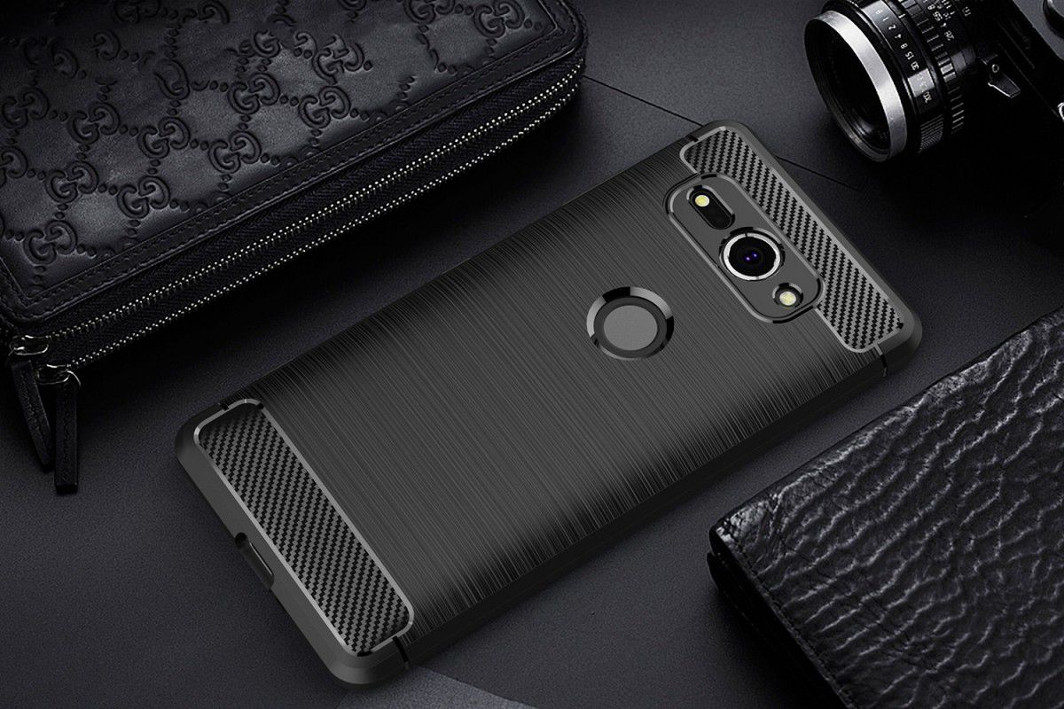 Sony Xperia XZ2 Compact Geborsteld TPU Hoesje Zwart afbeelding 10