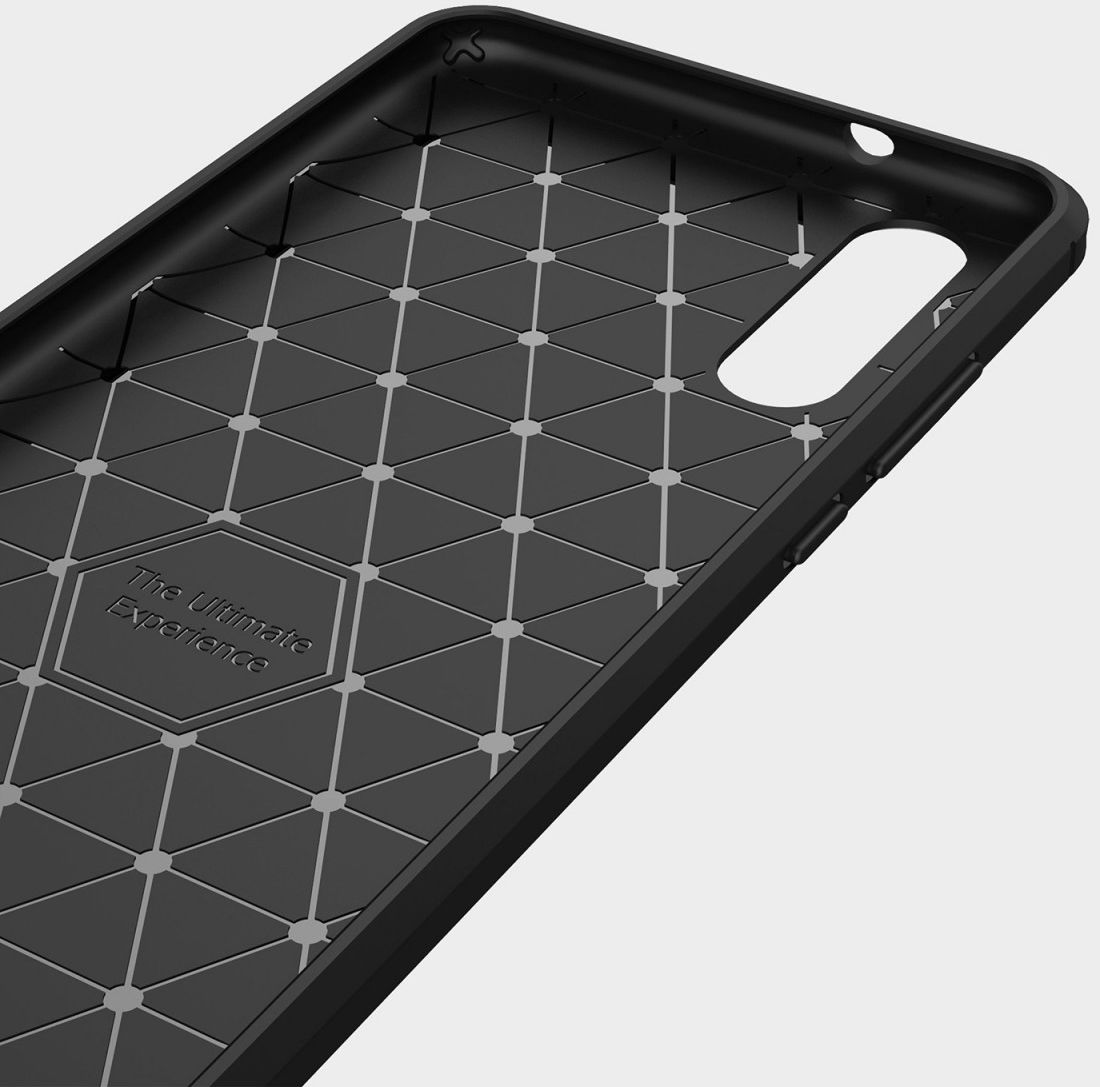 Huawei P20 Geborsteld TPU Hoesje Zwart afbeelding 7
