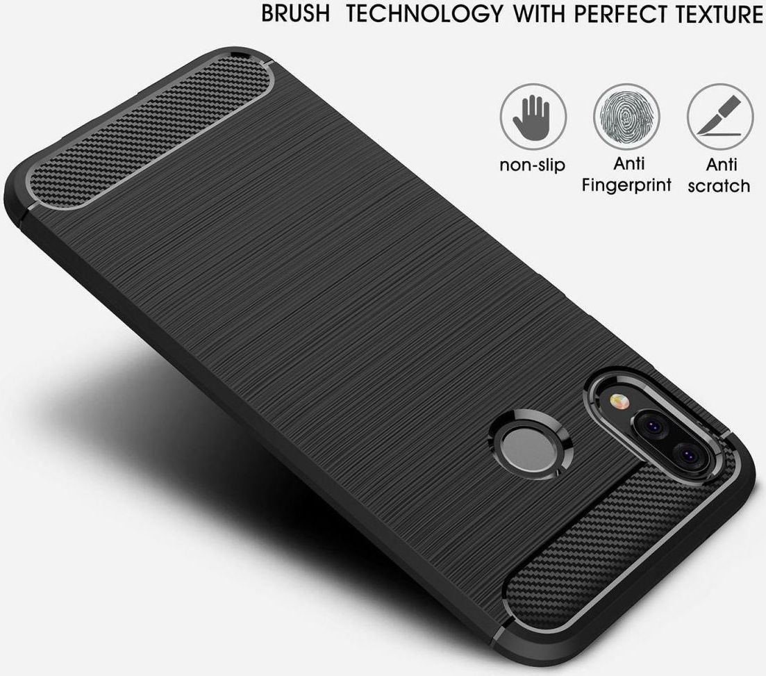 Huawei P20 Lite Geborsteld TPU Hoesje Blauw afbeelding 6