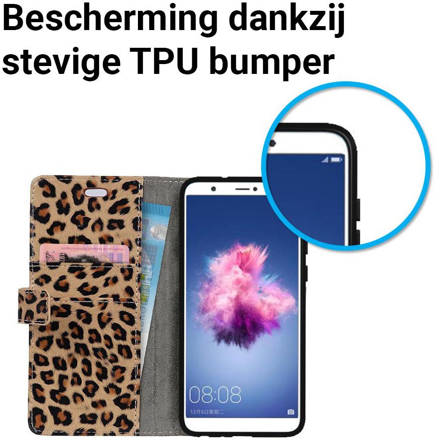 Huawei P Smart Portemonnee Hoesje met Luipaard Print afbeelding 7