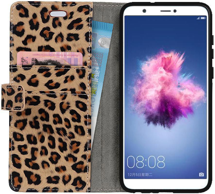 Huawei P Smart Portemonnee Hoesje met Luipaard Print afbeelding 1