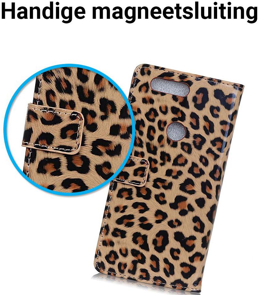 Huawei P Smart Portemonnee Hoesje met Luipaard Print afbeelding 4