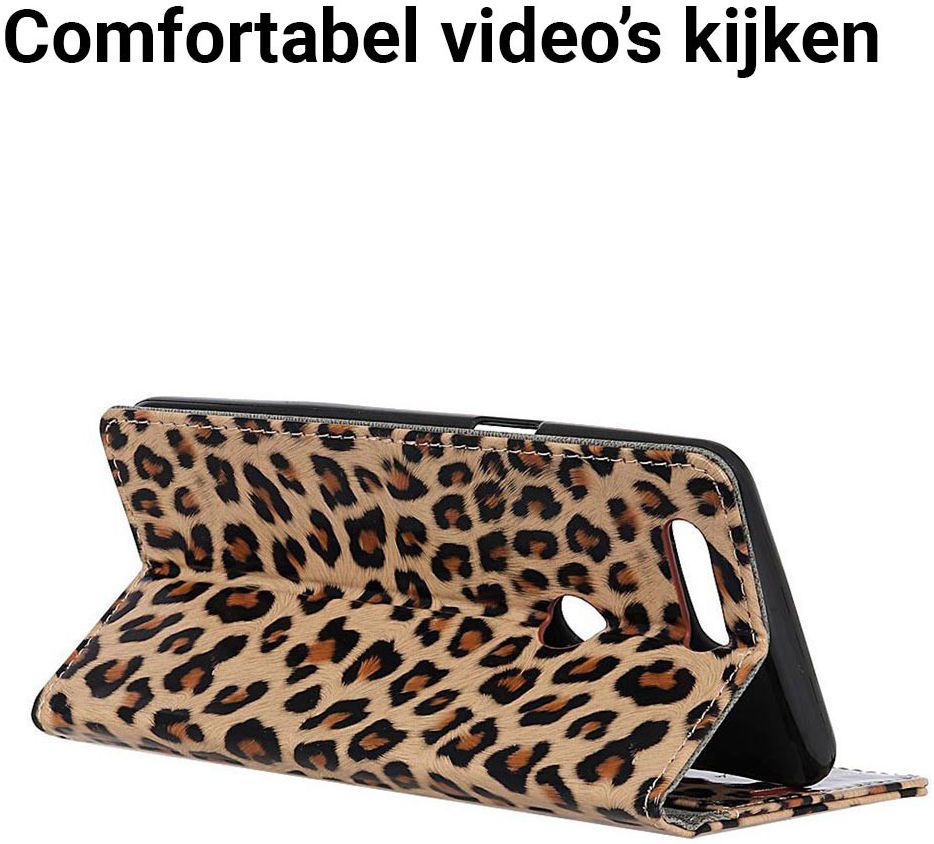 Huawei P Smart Portemonnee Hoesje met Luipaard Print afbeelding 5
