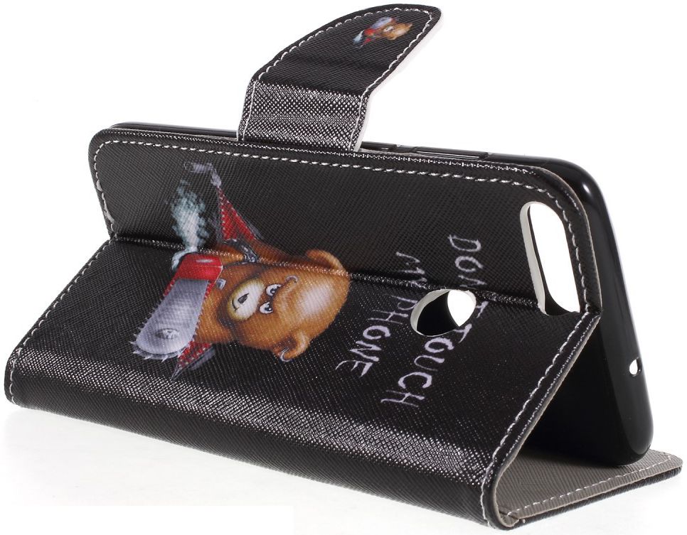Huawei P Smart Portemonee Hoesje met Teddy Print afbeelding 8