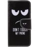 Huawei P Smart Portemonnee Hoesje met Don't Touch My Phone Print