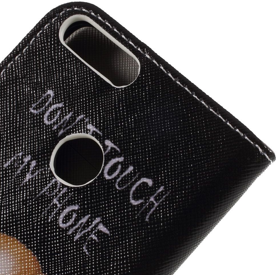 Huawei P Smart Portemonnee Hoesje met Don't Touch My Phone Print afbeelding 12