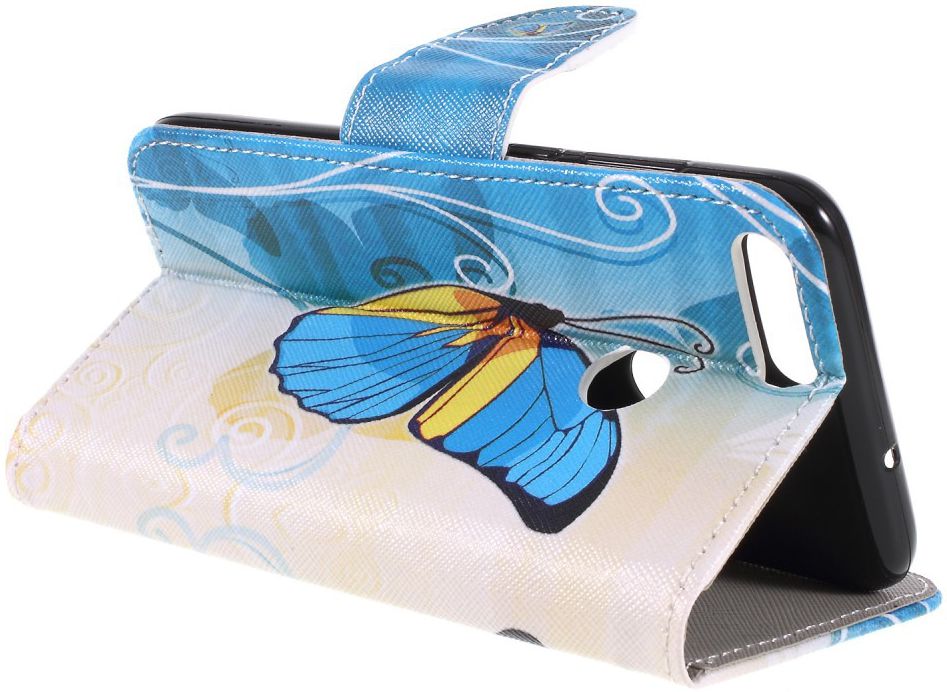 Huawei P Smart Portemonee Hoesje met Vlinder Print afbeelding 8