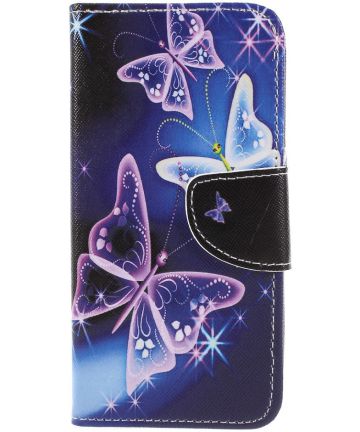 Huawei P Smart Portemonee Hoesje met Vlinders Print Hoesjes