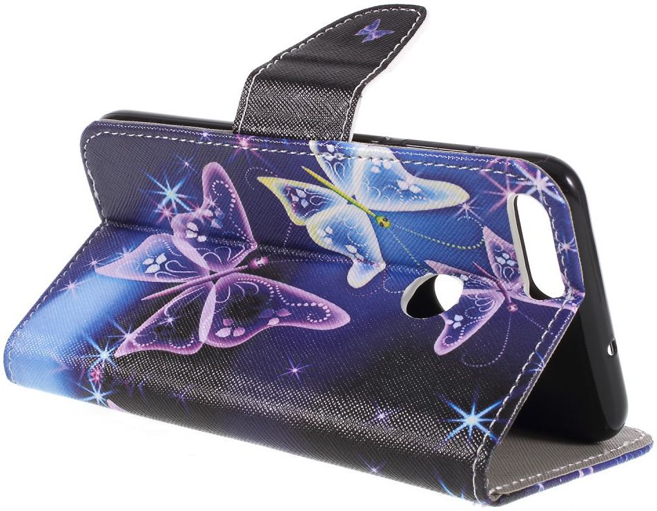 Huawei P Smart Portemonee Hoesje met Vlinders Print afbeelding 8
