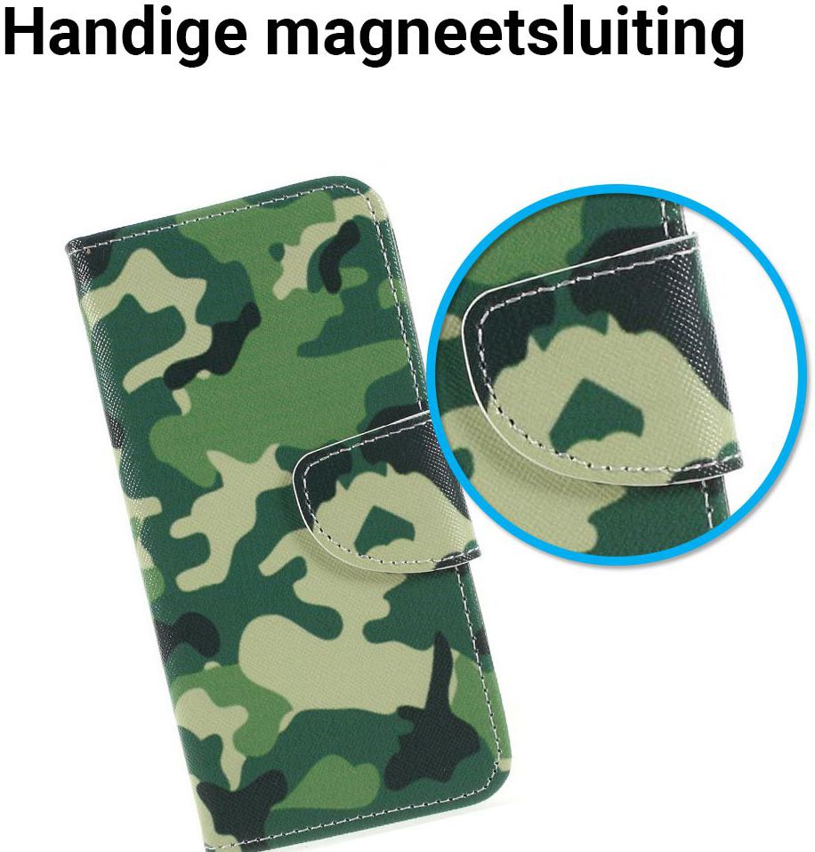 Huawei P Smart Portemonnee Hoesje met Camouflage Print afbeelding 3