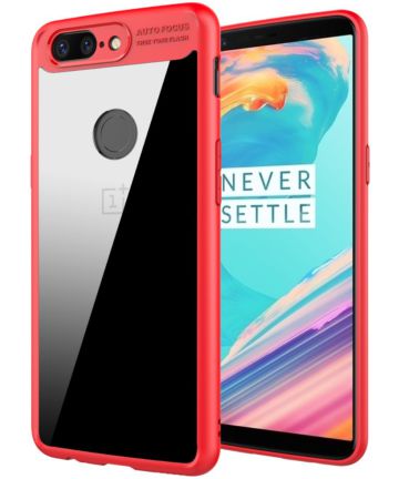 OnePlus 5T Hybrid Armor Backcover Rood Hoesjes