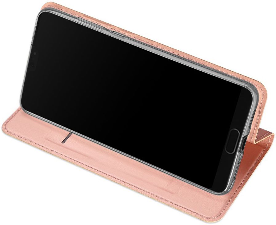 Dux Ducis Huawei P20 Bookcase Hoesje Roze Goud afbeelding 4