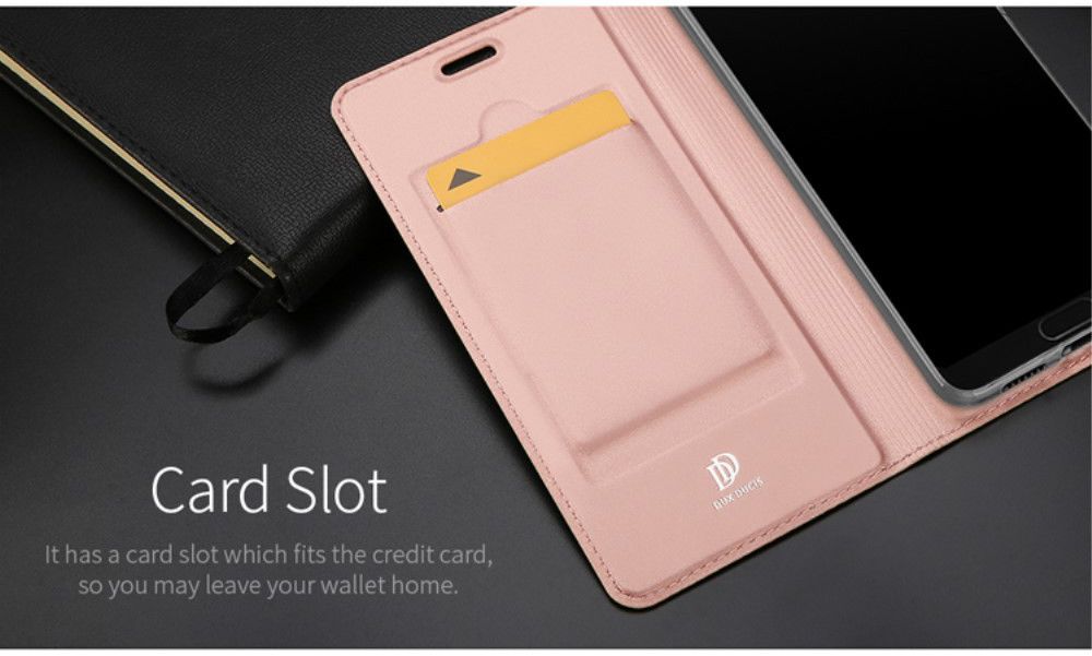 Dux Ducis Huawei P20 Bookcase Hoesje Roze Goud afbeelding 8