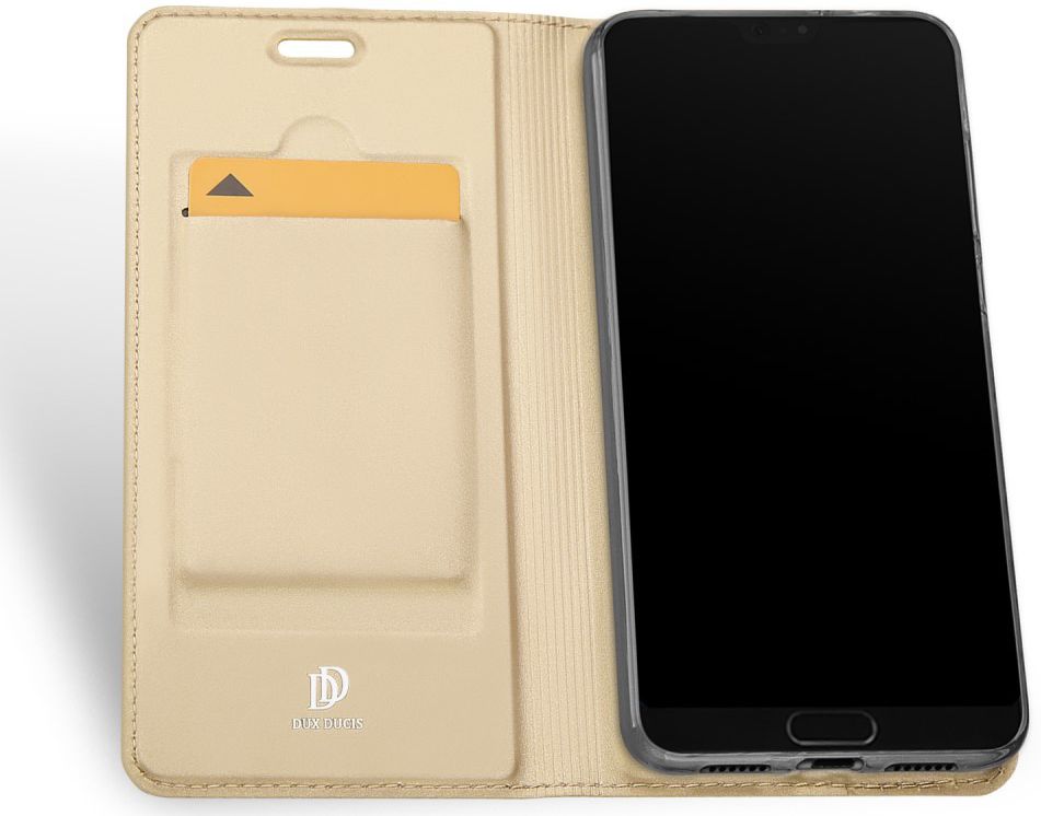 Dux Ducis Huawei P20 Bookcase Hoesje Goud afbeelding 2