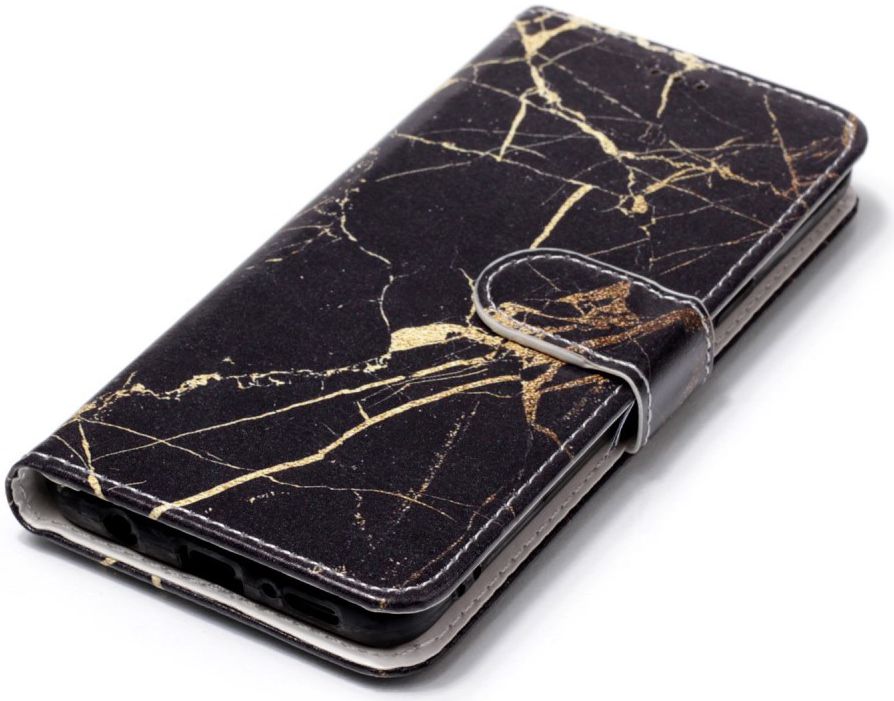 Samsung Galaxy S9 Portemonnee Hoesje Goud Marmer Print afbeelding 9
