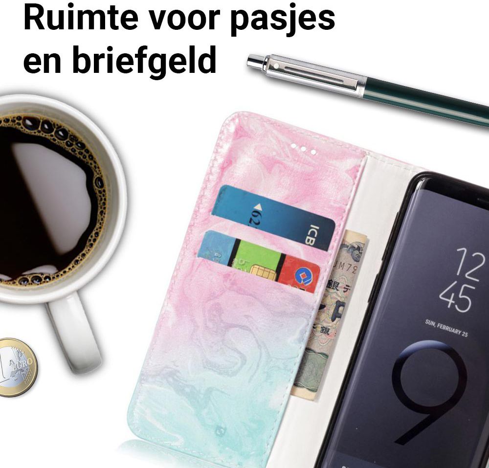Samsung Galaxy S9 Portemonnee Hoesje Melt Rock Print afbeelding 3