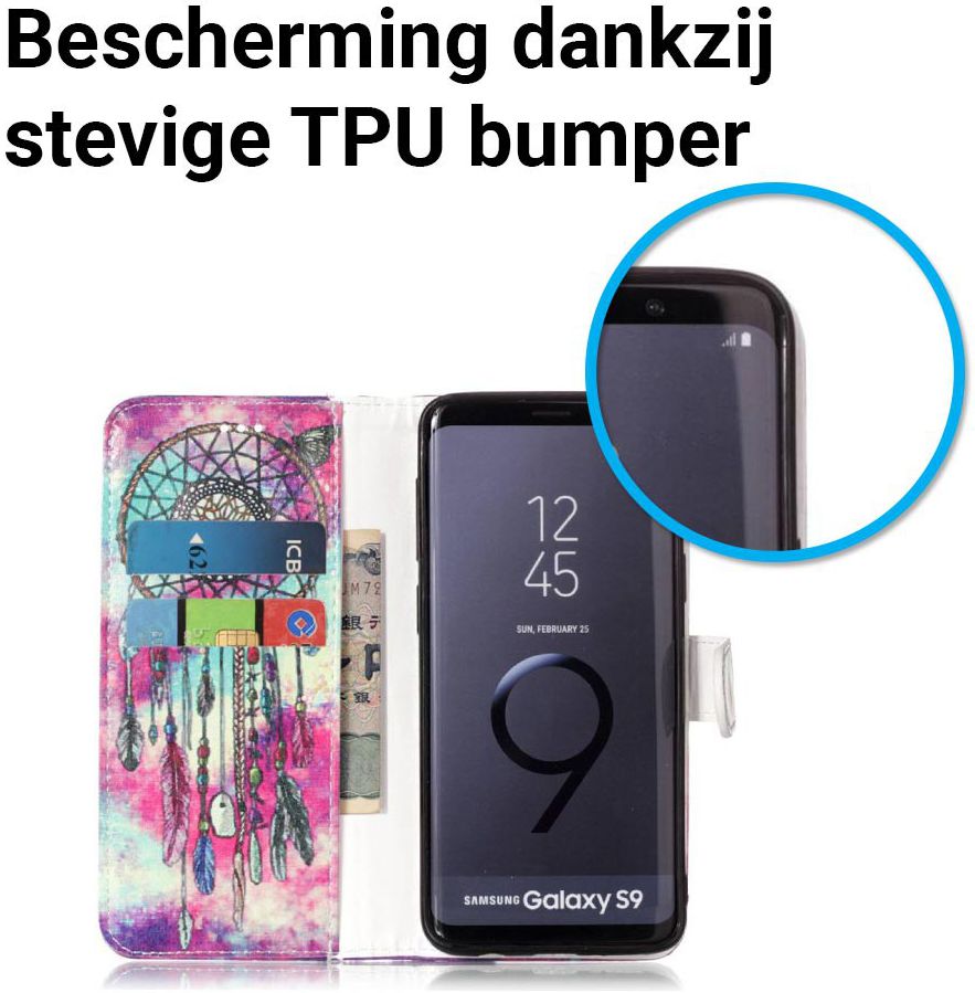 Samsung Galaxy S9 Portemonnee Hoesje Dromenvanger Print afbeelding 3