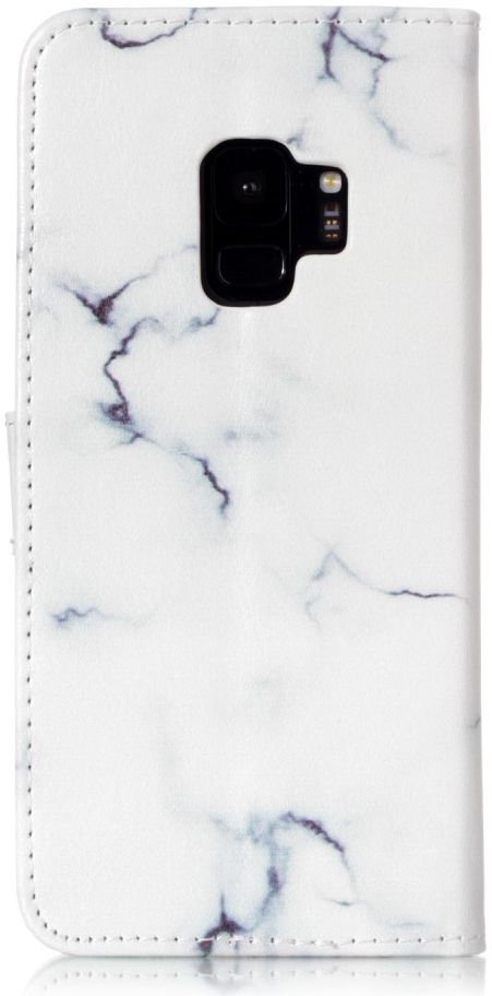 Samsung Galaxy S9 Portemonnee Hoesje Wit Marmer Print afbeelding 8