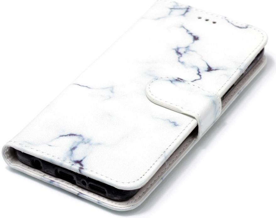 Samsung Galaxy S9 Portemonnee Hoesje Wit Marmer Print afbeelding 9