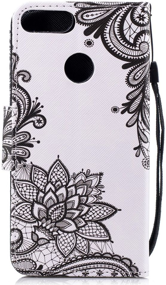 Huawei P Smart Portemonnee Hoesje met Bloem Print afbeelding 7