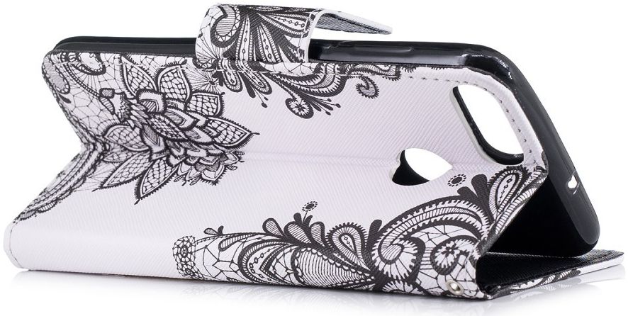Huawei P Smart Portemonnee Hoesje met Bloem Print afbeelding 8