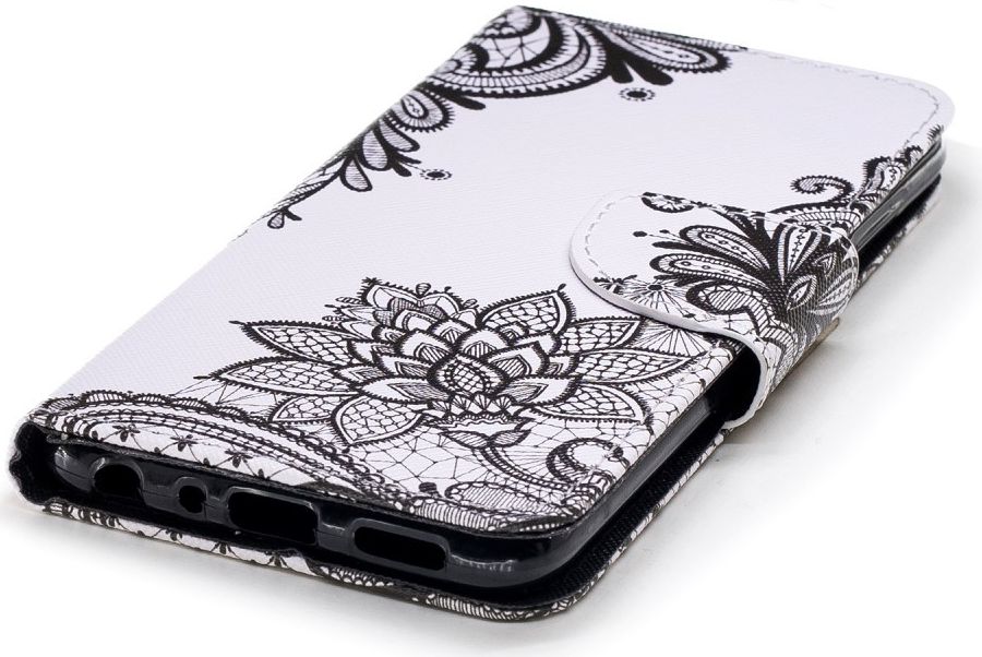 Huawei P Smart Portemonnee Hoesje met Bloem Print afbeelding 9