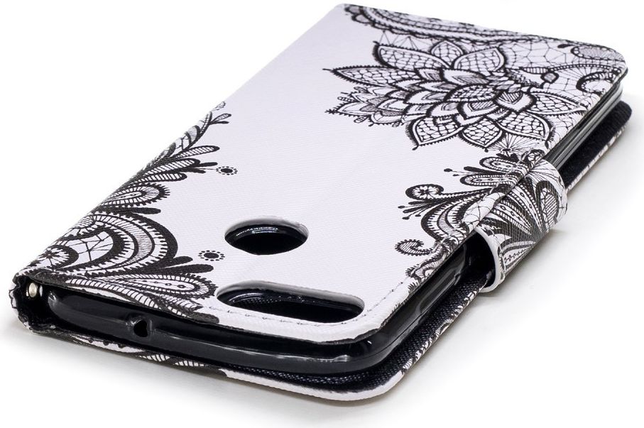 Huawei P Smart Portemonnee Hoesje met Bloem Print afbeelding 10