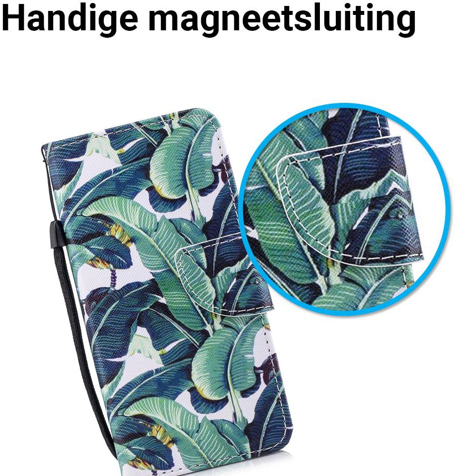 Huawei P Smart Portemonnee Hoesje met Blad Print afbeelding 3