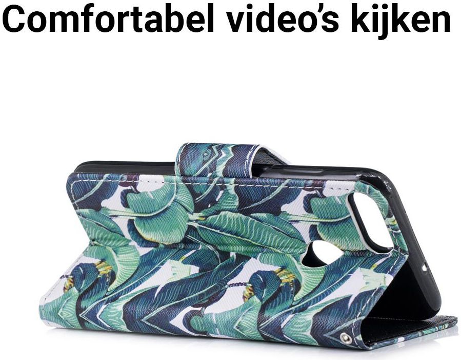 Huawei P Smart Portemonnee Hoesje met Blad Print afbeelding 6