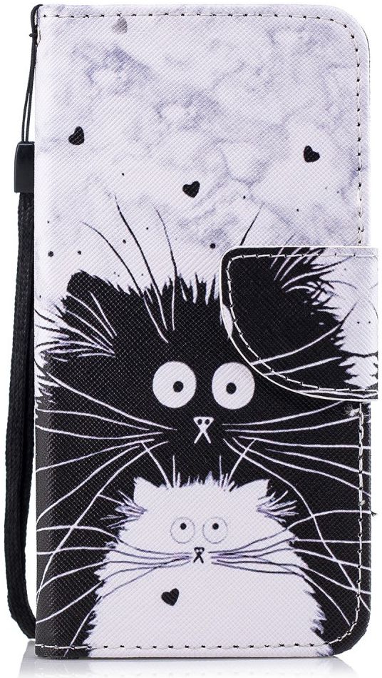 Huawei P Smart Portemonnee Hoesje met Poes Print afbeelding 1
