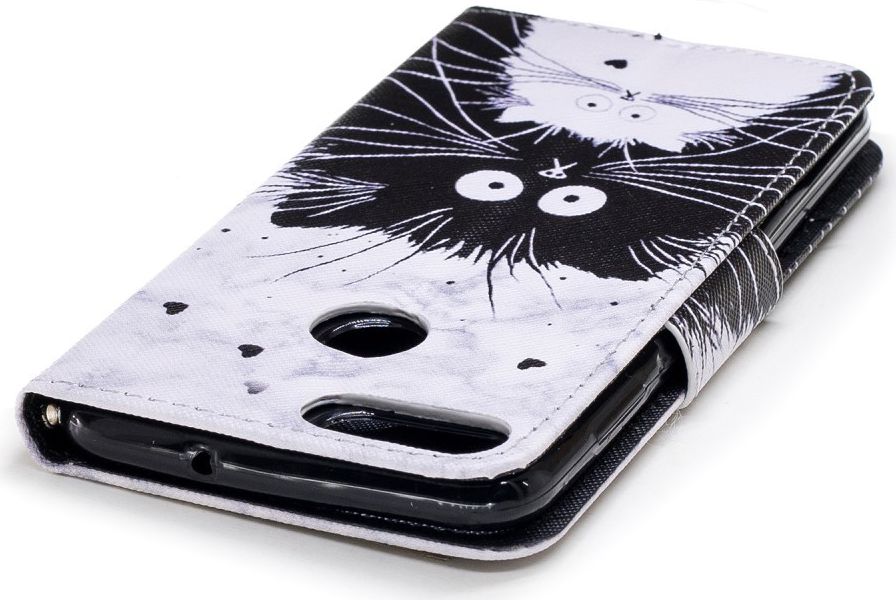 Huawei P Smart Portemonnee Hoesje met Poes Print afbeelding 10