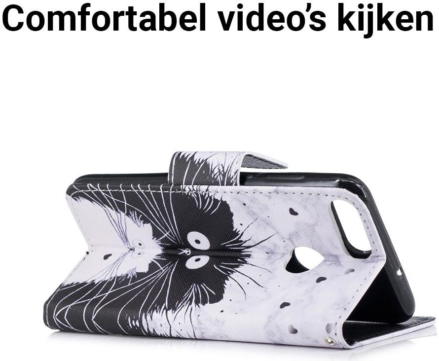 Huawei P Smart Portemonnee Hoesje met Poes Print afbeelding 5