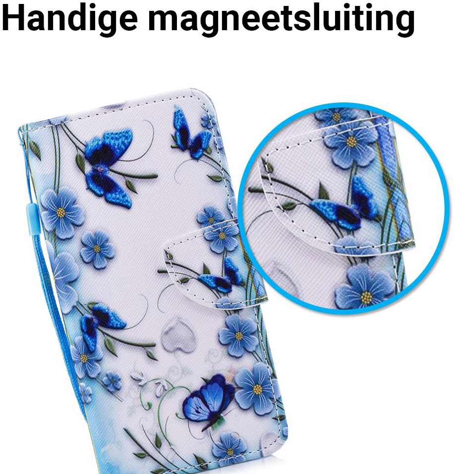 Huawei P Smart Portemonnee Hoesje met Vlinder Print afbeelding 2