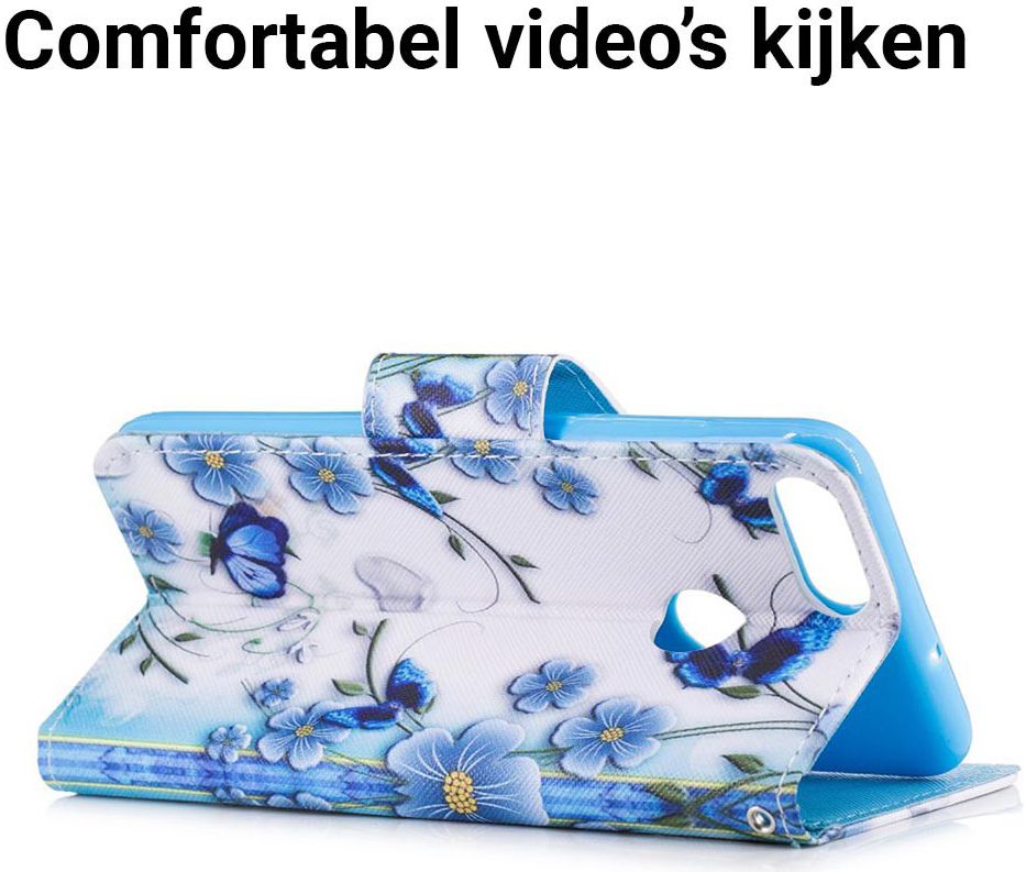 Huawei P Smart Portemonnee Hoesje met Vlinder Print afbeelding 3