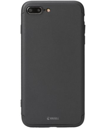Krusell Arvika 3 iPhone 8 Plus Back Cover met Screen Protector Zwart Hoesjes