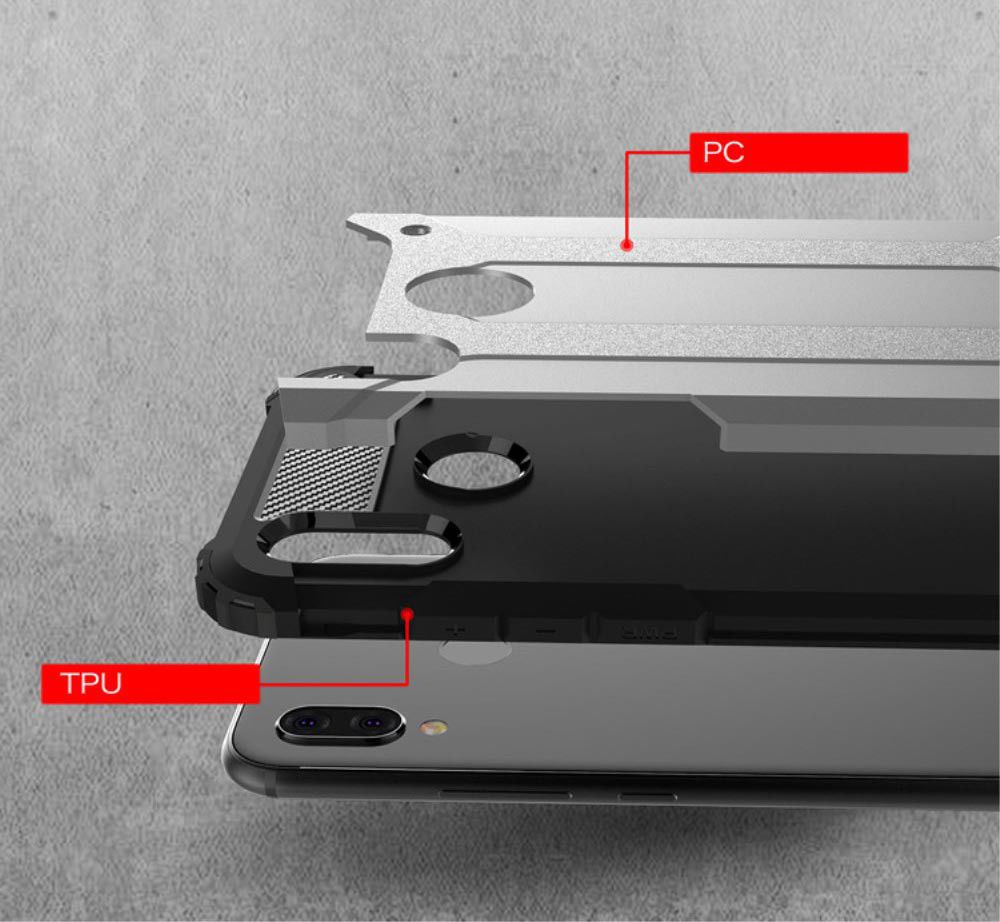 Huawei P20 lite Hybride Hoesje Grijs afbeelding 3