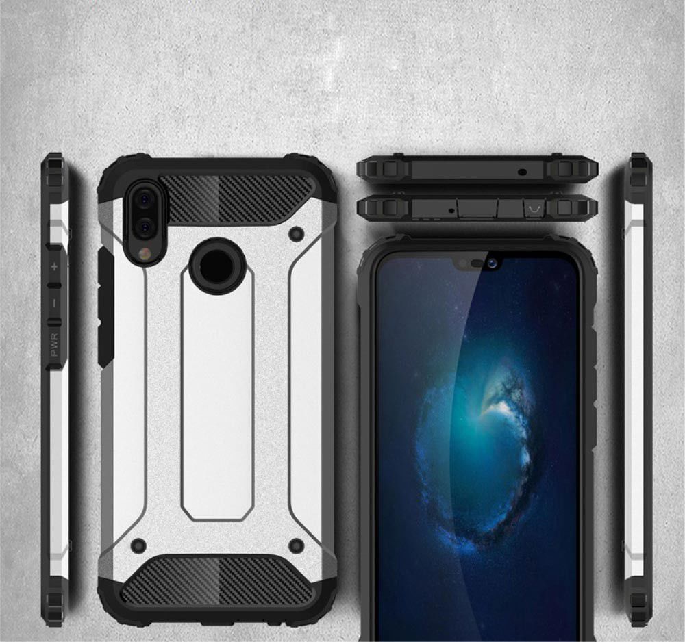Huawei P20 lite Hybride Hoesje Grijs afbeelding 4