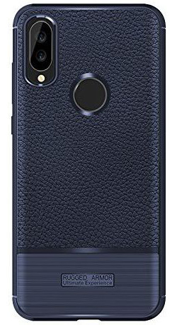 Huawei P20 Lite Rugged Armor Geborsteld TPU Hoesje Blauw afbeelding 1