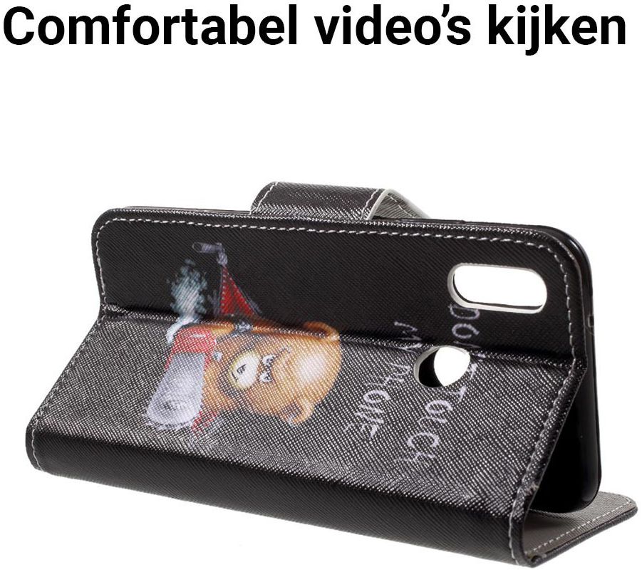 Huawei P20 Lite Portemonnee Hoesje met Print Teddy afbeelding 5