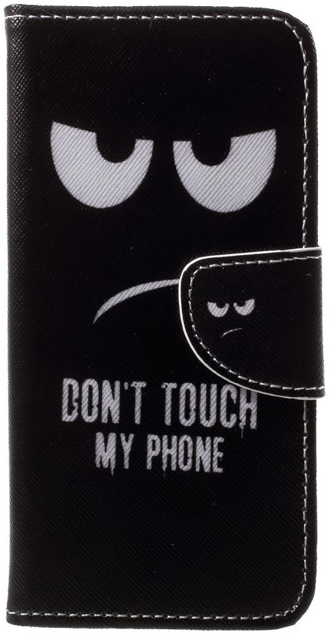 Huawei P20 Lite Portemonnee Hoesje met Print Don't Touch My Phone afbeelding 1