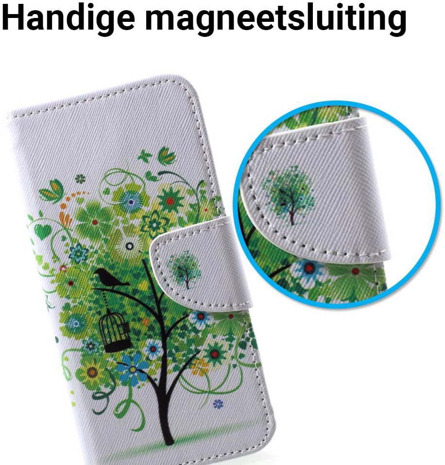 Huawei P20 Lite Portemonnee Hoesje met Print Boom afbeelding 3