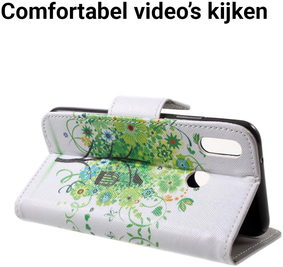 Huawei P20 Lite Portemonnee Hoesje met Print Boom afbeelding 6