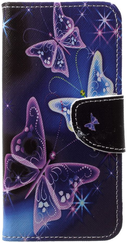 Huawei P20 Lite Portemonnee Hoesje met Print Vlinders afbeelding 1