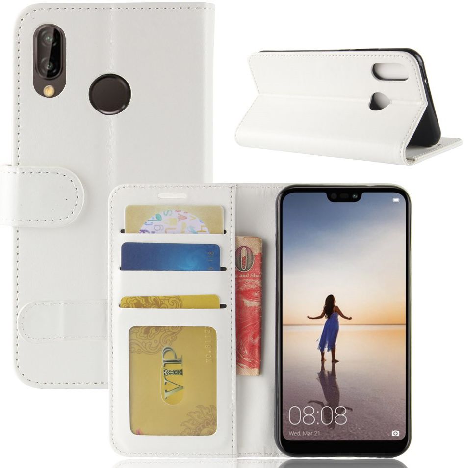 Huawei P20 Lite Hoesje met Kaarthouder Wit afbeelding 4