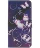 Huawei P20 Portemonnee Hoesje met Paarse Vlinders Print