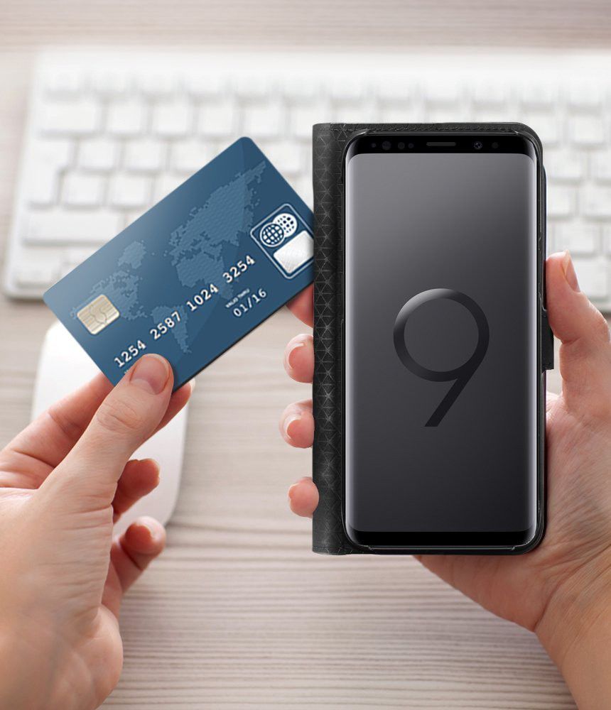 Spigen Wallet S Flip Hoesje Samsung Galaxy S9 Zwart afbeelding 5