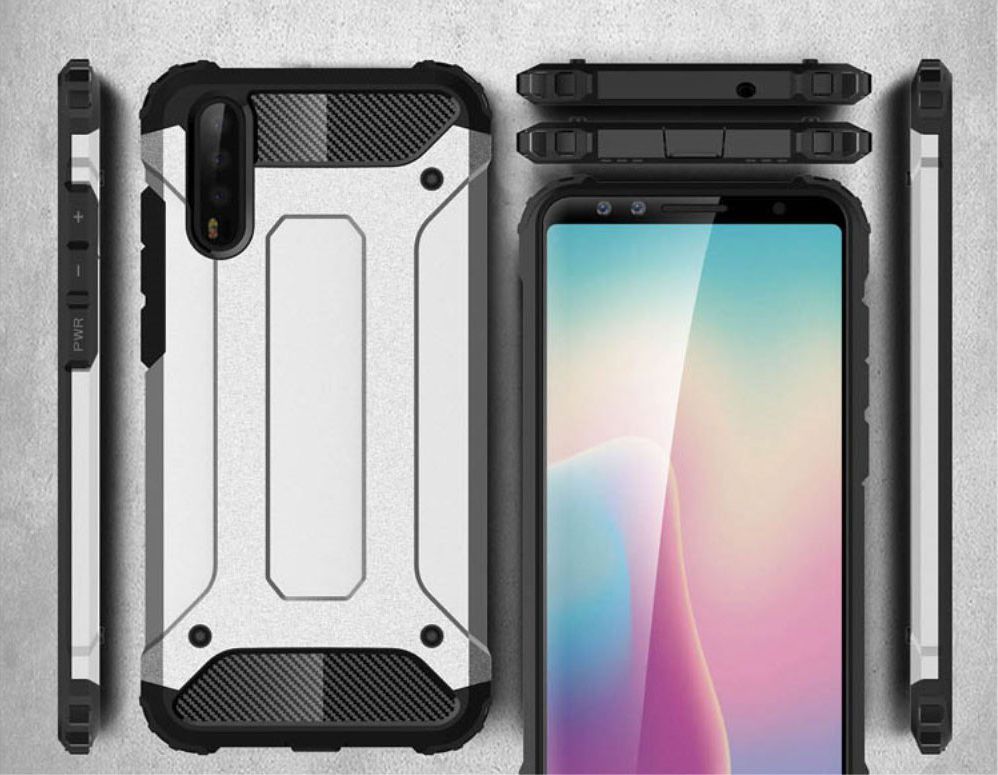 Huawei P20 Hybride Hoesje Grijs afbeelding 2