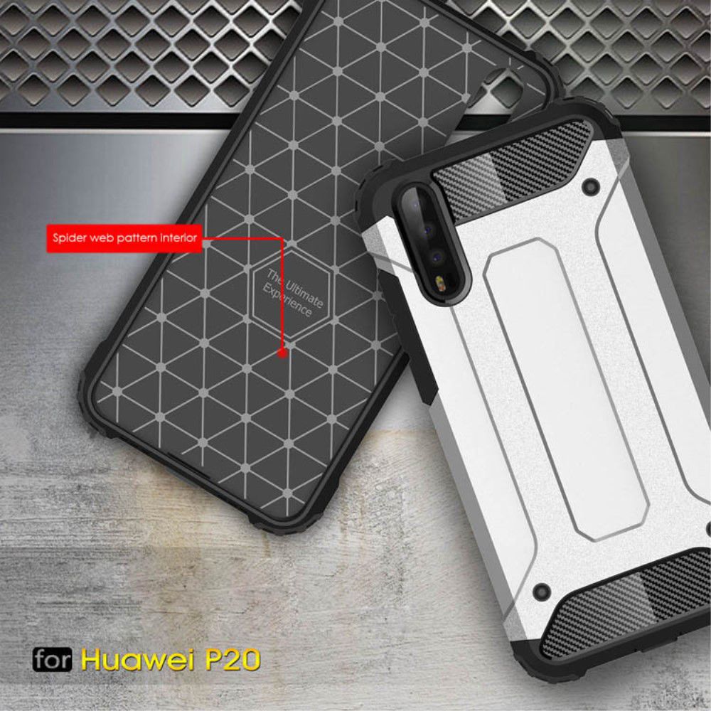 Huawei P20 Hybride Hoesje Grijs afbeelding 5