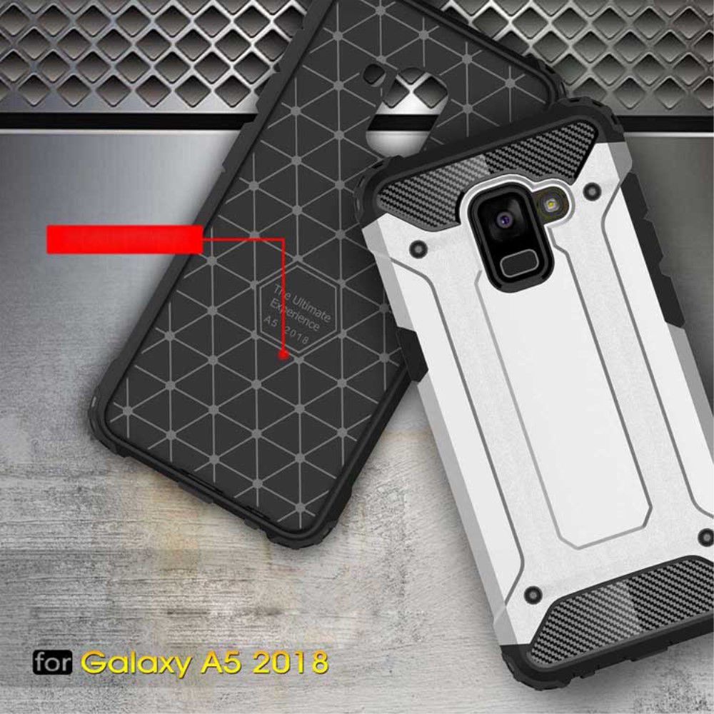 Samsung Galaxy A8 (2018) Hybride Hoesje Goud afbeelding 5