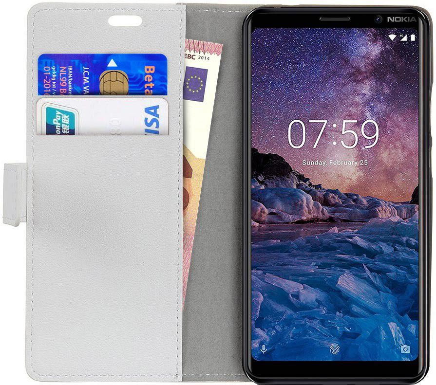 Nokia 7 Plus Portemonnee Hoesje Wit afbeelding 1